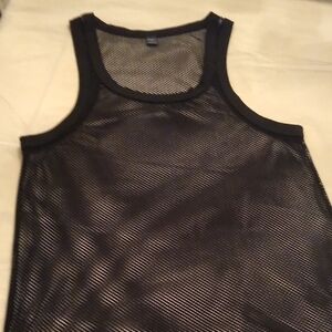 Black Mesh Tank Top